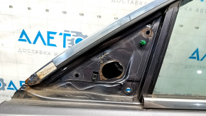 Door assembly front left Honda Accord 13-17 Keyless, graphite NH797M, rust, without door seal, bump on overlay