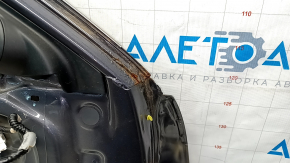 Door assembly front left Honda Accord 13-17 Keyless, graphite NH797M, rust, without door seal, bump on overlay