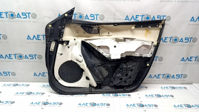 Door trim card front left Mazda 3 14-18 BM black with black insert cloth, armrest leather
