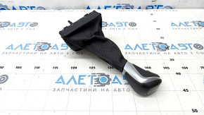 Gear knob BMW X1 F48 16-19 leather black, worn, scratches, needs cleaning