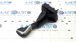Gear knob BMW X1 F48 16-19 leather black, worn, scratches, needs cleaning