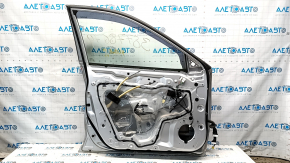Door assembly front left Nissan Rogue 14-20 Keyless, silver K23, worn overlay