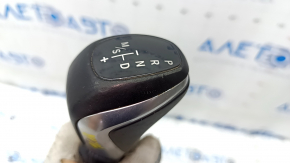 Gear knob BMW X1 F48 16-19 leather black, worn, scratches, needs cleaning