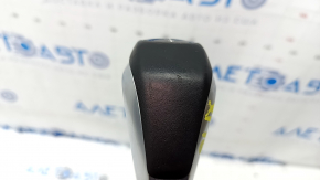 Gear knob BMW X1 F48 16-19 leather black, worn, scratches, needs cleaning