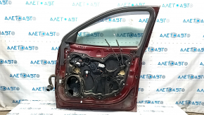 Door assembly front right Jeep Cherokee KL 14- keyless, red PRV, worn overlay, bumps, dent