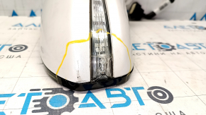 Side mirror right Ford Fusion mk5 13-20 11 pins, turn signal, heating, backlight, white UG, broken element, broken housing