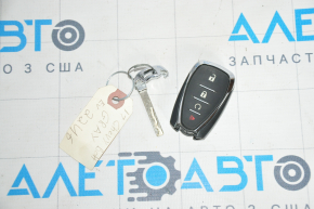 Chevrolet Bolt 17-keyless key, 4 buttons, small chips on chrome
