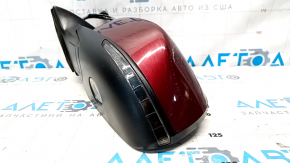 Side mirror left Jeep Cherokee KL 19-21 7+7 pins, BSM, heated, backlight, turn signal, red PRV, without element, worn