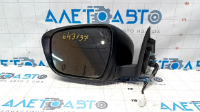 Side mirror left Nissan Rogue 17-20 7 pins, heated, turn signal, silver K23, pokes