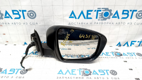 Side mirror right Nissan Rogue 17-20 7 pins, heated, turn signal, silver K23, scratches