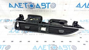 Front panel air duct deflector central Audi A6 C7 16-18 black, with chrome trim