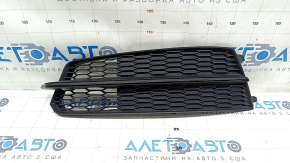 Front bumper grille left Audi A6 C7 16-18 rest, mesh, black gloss, sand