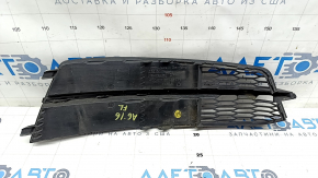 Front bumper grille left Audi A6 C7 16-18 rest, mesh, black gloss, sand