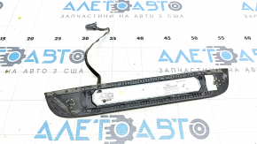 Door sill trim outer rear left Audi A6 C7 12-18 black, with chrome, with backlight, broken guides