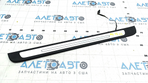 Door sill trim outer front left Audi A6 C7 12-18 black, with chrome, with backlight, broken guides
