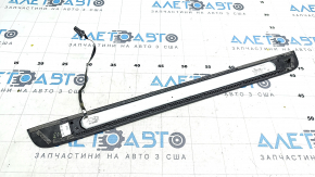 Door sill trim outer front left Audi A6 C7 12-18 black, with chrome, with backlight, broken guides