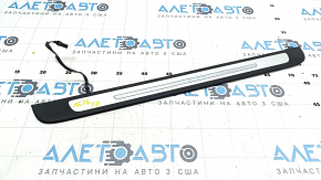 Door sill trim outer front right Audi A6 C7 12-18 black, with chrome, with backlight, broken guides
