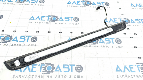 Door sill trim outer front right Audi A6 C7 12-18 black, with chrome, with backlight, broken guides