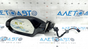 Side mirror left Audi A6 C7 12-18 14+2 pins, for auto warehouse, BSM, turn signal, auto-dimming, black