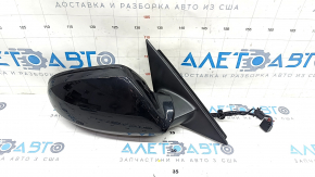 Side mirror right Audi A6 C7 12-18 14+2 pins, for auto warehouse, BSM, turn signal, auto-dimming, black
