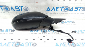 Side mirror right Audi A6 C7 12-18 14+2 pins, for auto warehouse, BSM, turn signal, auto-dimming, black