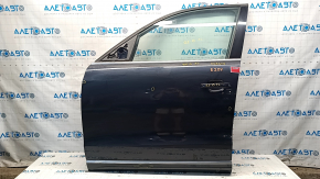 Door assembly front left Audi Q5 8R 09-17 keyless, blue LX5R, bumpers, worn door trim