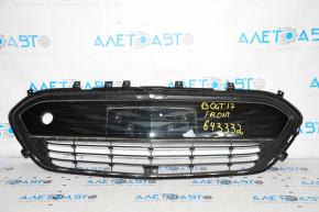 Chevrolet Bolt 17-19 front bumper lower grille black, cracks, broken direction