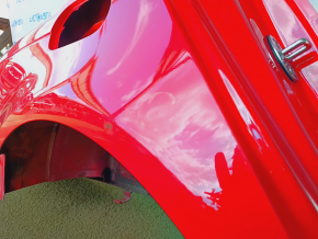 Quarter wing rear right Audi A4 B8 08-16 sedan, sawed off, red, dent