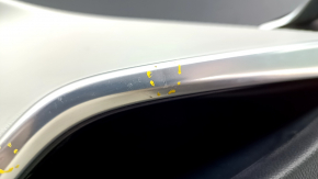 Door trim card rear right Tesla Model S 12-15 pre-rest black, with backlight, with gray insert, worn chrome