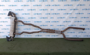 Exhaust line rear part BMW 5 G30 18-23 4.4T with flaps, resonators sawed off, connection torn