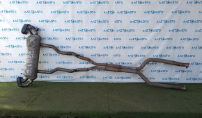Exhaust line rear part BMW 5 G30 18-23 4.4T with flaps, resonators sawed off, connection torn