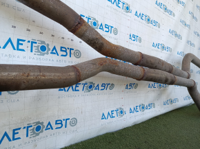 Exhaust line rear part BMW 5 G30 18-23 4.4T with flaps, resonators sawed off, connection torn