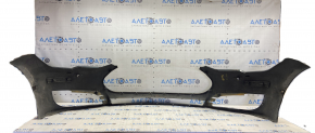 Front bumper bare Tesla Model S 12-15 pre-rest 6 sensors, green, worn, crack in mount