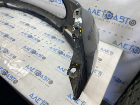 Front bumper bare Tesla Model S 12-15 pre-rest 6 sensors, green, worn, crack in mount