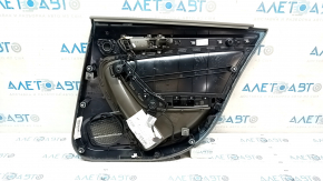 Door trim card rear left Audi A4 B8 13-16 rest, brown, with beige insert leather, armrest leather, molding under the tree, sedan, crack molding
