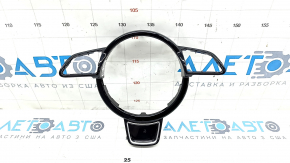 Steering wheel cover Audi A6 C7 12-18 black gloss, scratches