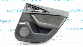 Door trim card rear right Audi A6 C7 12-18 under curtain, BOSE, Alcantara, black leather