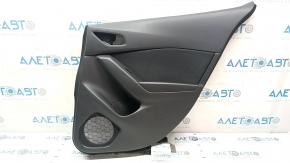 Door trim card rear right Mazda 3 14-18 BM black, with black insert cloth, armrest plastic