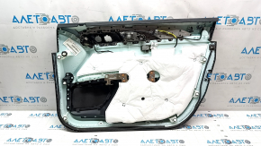 Door trim card front left Lincoln MKZ 13-16 black leather, armrest leather, insert wood gloss