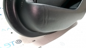 Door trim card rear right Lincoln MKZ 13-16 black leather, armrest leather, insert wood gloss, dent