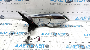 Side mirror left Tesla Model S 12-20 13+1 pins, auto-dimming, heated, green+chrome