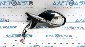 Side mirror right Tesla Model S 12-20 13+2 pins, auto-dimming, heated, green+chrome
