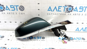 Side mirror right Tesla Model S 12-20 13+2 pins, auto-dimming, heated, green+chrome