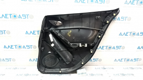 Door trim card rear left Mazda3 14-18 BM black with black insert cloth, armrest plastic