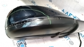 Side mirror right Audi Q5 8R 09-17 15 pins, auto-dimming, turn signal, blue LX5R, worn