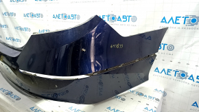 Bare rear bumper Honda Accord 18-22 for parking sensors, blue, no left part, cracks
