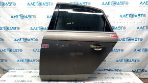 Door assembly rear left Audi A4 B8 08-16 sedan, graphite LX7R, keyless, dried out seals, rubbed glass, scratches on molding