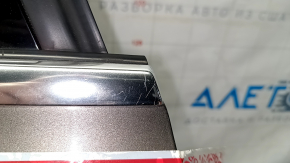 Door assembly rear left Audi A4 B8 08-16 sedan, graphite LX7R, keyless, dried out seals, rubbed glass, scratches on molding