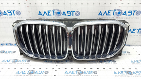 Radiator grill assembly BMW X5 G05 19-23 with radiator deflector louvers 3.0T with motor, X-LINE, chrome, butt