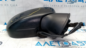 Right side mirror Mazda 3 14-16 BM prerest 3 pins black, cracked housing, scratches